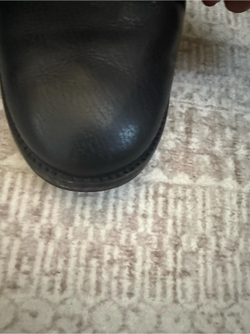 Tory Burch Black Leather Mid-Calf Boots with Gold Logo
